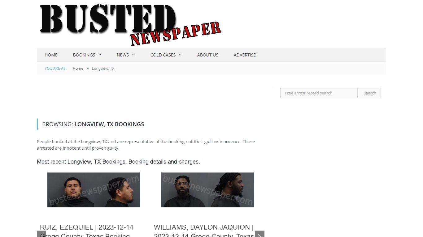 Longview, TX Mugshots - BUSTEDNEWSPAPER.COM